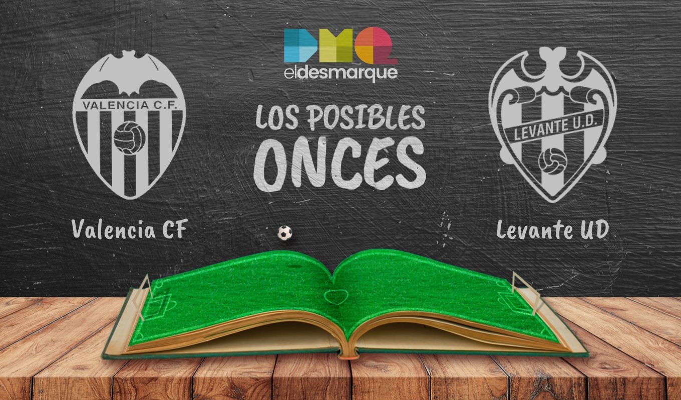 Los posibles onces del Valencia vs Levante.